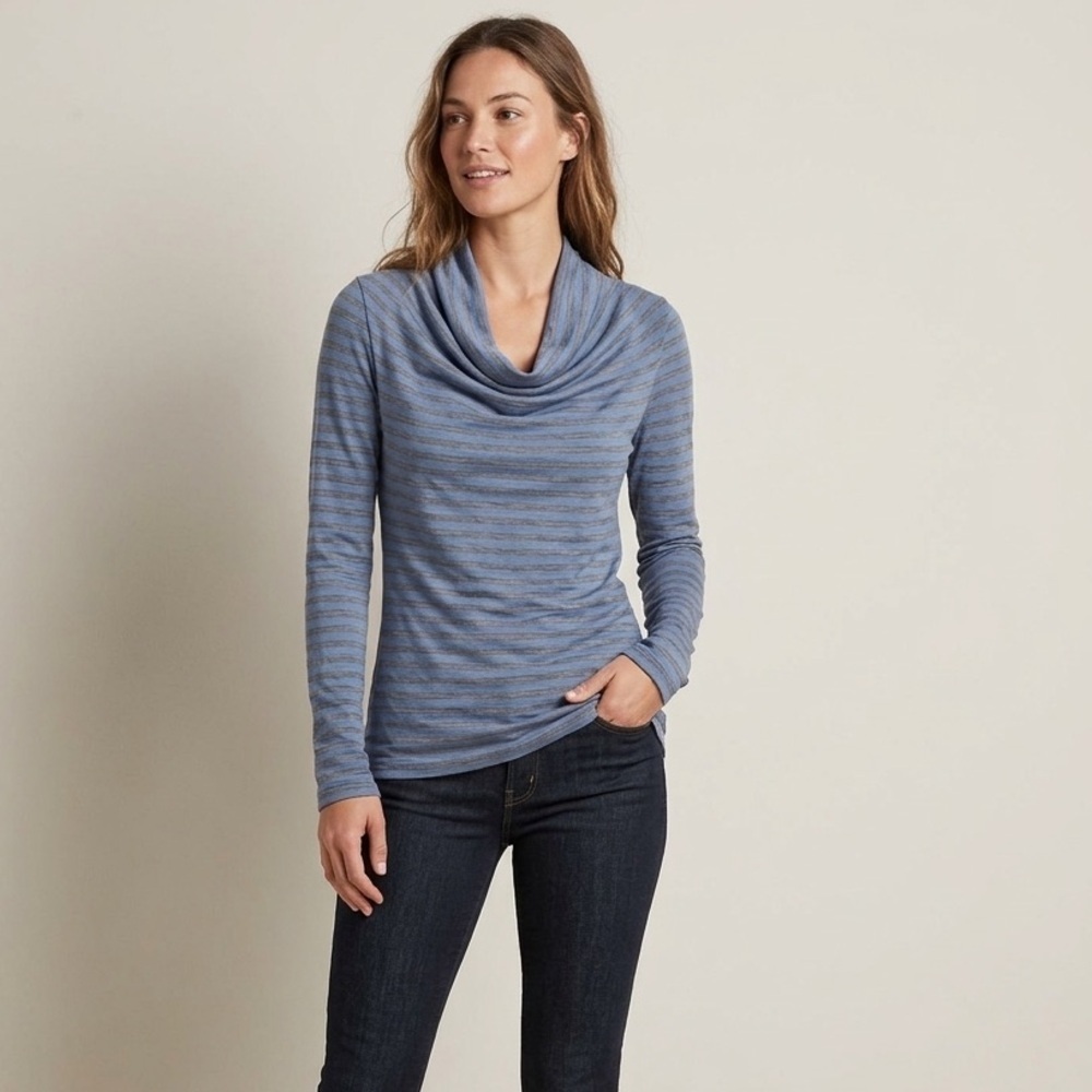 Ibex Merino Wool 100% Metalic Stripes Top , size XS